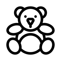 teddy bear line icon