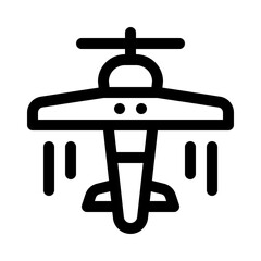 toy airplane line icon