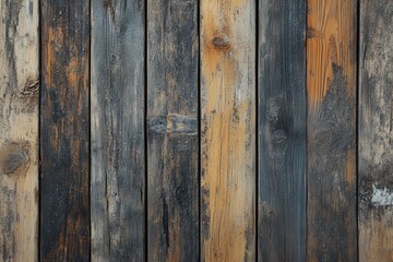Fototapeta premium Close-Up of Weathered Wood Planks with Various Shades of Brown and Gray