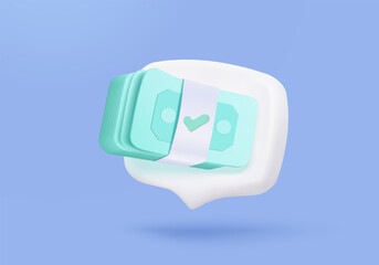 3D money bags saving for finance, investment, online payment and payment concept. Money bags growing business on pastel background. 3d treasure bag icon vector render illustration