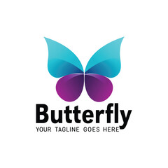 Elegant Butterfly Vector Logo Design
