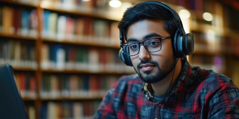 Educated Individual in Library