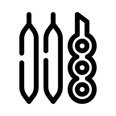 green bean line icon