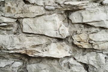 Fototapeta premium Close-up of a Rough, Gray Stone Wall