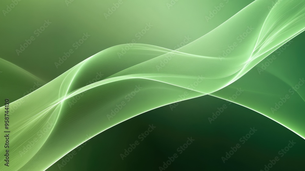 Poster smooth gradient green background with a light-to-dark fade, offering a simple yet dynamic backdrop f