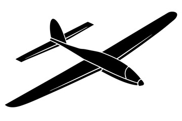 Glider silhouette vector illustration 
