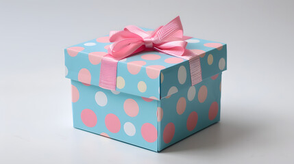 Polka dot pattern gift box