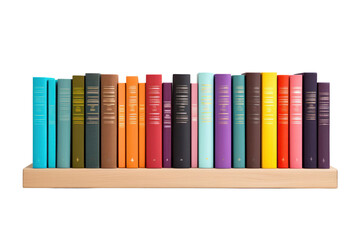 Naklejka premium An open book lying on a polished wooden table , isolated on white background