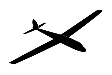 Glider silhouette vector illustration 
