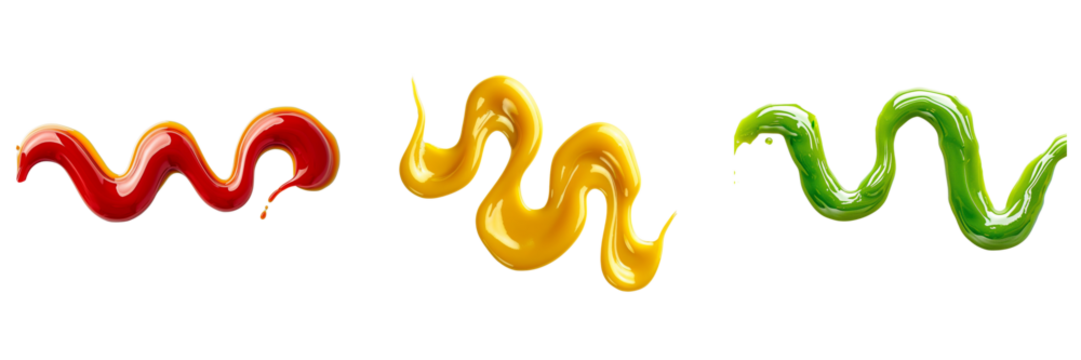 souse dripping in the shape of two wavy line