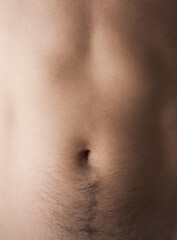 close up of a male belly skin abdominal surface stomach