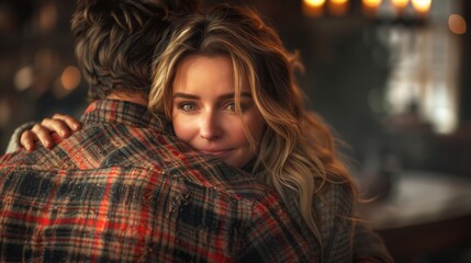 Fototapeta premium Close Up of a Couple Hugging