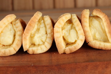 beautiful oriental decorated sweets with cream, bean jam and others
