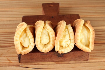 beautiful oriental decorated sweets with cream, bean jam and others