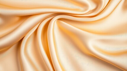 Naklejka premium Elegance in Silk: Luxurious Fabric with Soft Folds and Gentle Sheen, Close-up Shot with Copy Space for Text