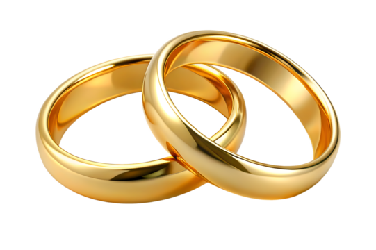 Polished Golden Wedding Rings With a Warm Glow