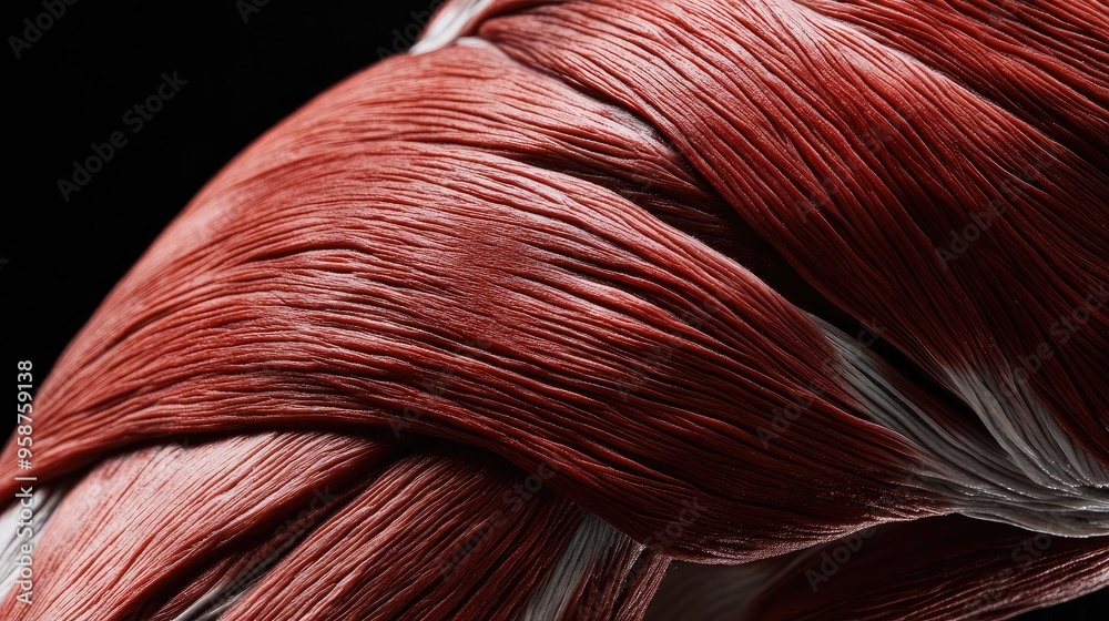 Poster Close-up of textured fibers featuring intricate details, showcasing a rich color palette and elegant layering of strands.