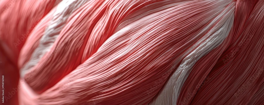 Poster A close-up image showcasing vibrant textured strands, highlighting intricate details and smooth transitions in color and form.