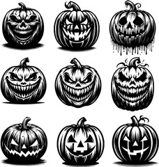 halloween pumpkin set
