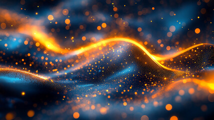 Abstract wave particle technology background