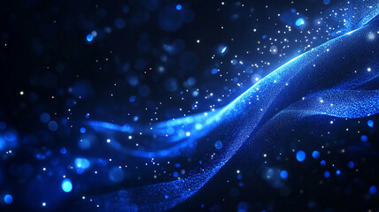 Fototapeta premium Abstract wave particle technology background