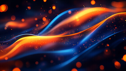 Abstract wave particle technology background