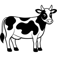 cow cartoon isolated on white