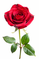 Naklejka premium red rose isolated on white background