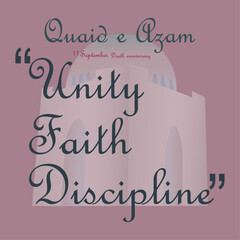 Death anniversary, 11 September 1948, Quaid e Azam means in English (great leader), founder of Pakistan, tomb, social media post, banner, flyer, vector file, 