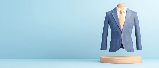 Digital tailor, virtual fittings, fashion look, 3D illustration