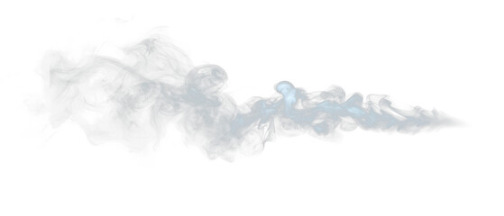 Ethereal smoke wisps drift gracefully isolate on transparent backdrop, visual effect, cutout, png, horizontal