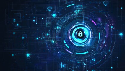 Fototapeta premium Cybersecurity and Digital Protection: A Futuristic Illustration