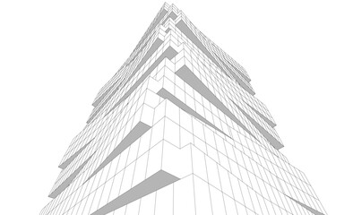 Fototapeta premium abstract architecture design 3d illustration