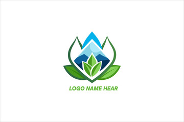 Green Leaf Logo Icon Vector and Silhouette Design: Eco-Friendly and Nature-Inspired Branding