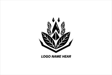 Green Leaf Logo Icon Vector and Silhouette Design: Eco-Friendly and Nature-Inspired Branding