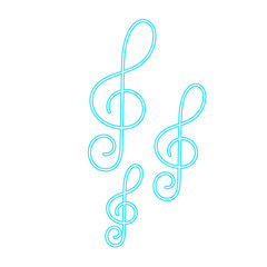 Neon Music Icon Illustration