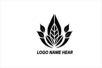 Green Leaf Logo Icon Vector and Silhouette Design: Eco-Friendly and Nature-Inspired Branding
