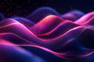 Fototapeta premium Abstract wave particle technology background