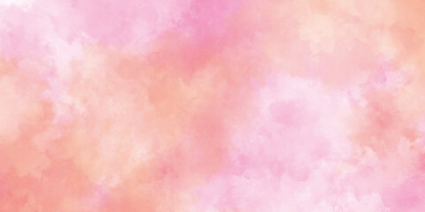 abstract orange and pink background with watercolor painted texture, pastel water color background wall texture pattern seamless Soft sweet blurred pastel color background.