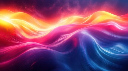 Obraz premium abstract colorful backgroun bright neon rays an glowing lines pink yellow blue creative wallpaper