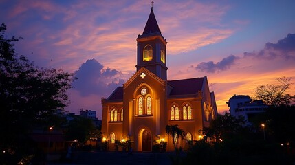 St. Thomas Mount at dusk