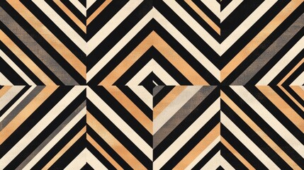 A seamless digital rendering of a modern geometric pattern with sharp lines and contrasting colors. The clean, precise design is suited for contemporary textiles or minimalist wallpapers.