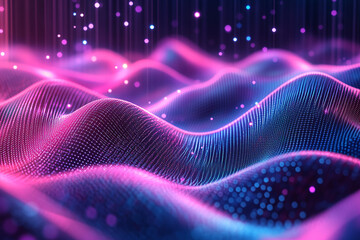 Abstract wave particle technology background