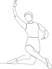 continuous line of beautiful women in the art of professional ballet dance