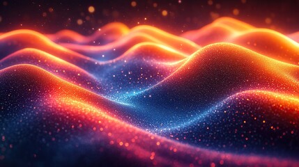 Obraz premium abstract multicolor spectrum backgroun bright orange blue neon rays an colorful glowing lines dynamic light waves