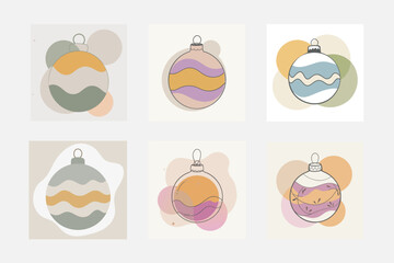 Christmas bauble ornaments silhouette vector