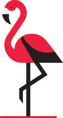 silhouette of flamingo illustration.