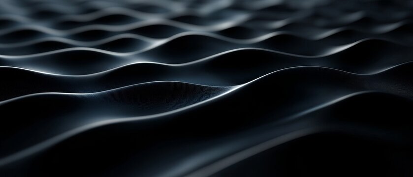 Polygonic wave patterns, advanced rendering techniques, creative sight, 3D illustration