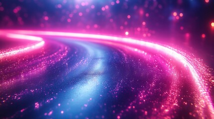 abstract pink blue neon backgroun unfocuse glowing lines an bokeh lights ultraviolet wallpaper