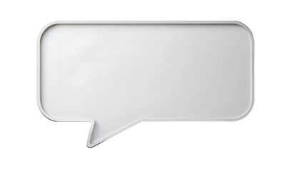 Naklejka premium Simple blank speech bubble on a white background transparent